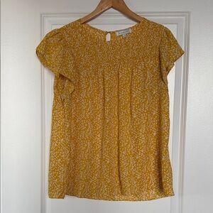 Charming Mustard Floral Blouse
